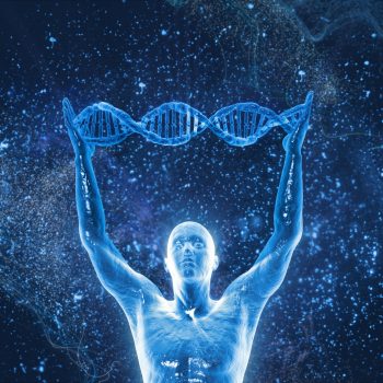 Mand med DNA helix