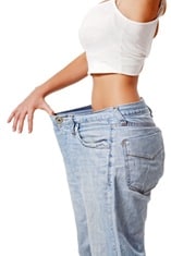 Slim woman after diet.